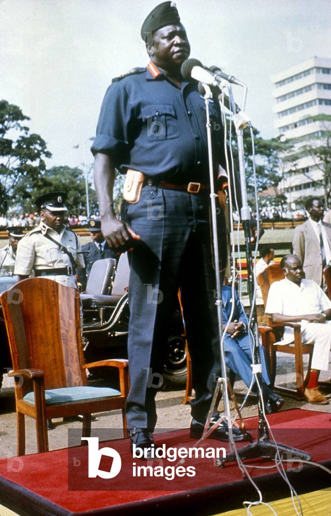 General Idi Amin Dada (192?-2003, Uganda President, here durng a speech