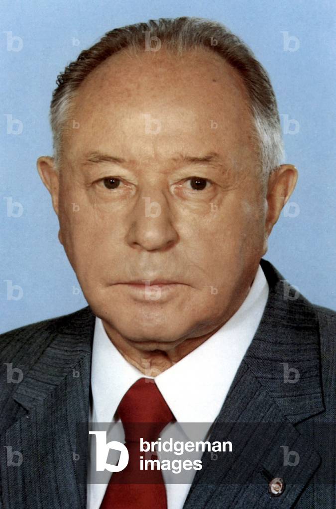 Erich Mielke (1907-2000) German communist politician, leader of the Stasi in 1957-1989, here in 1986