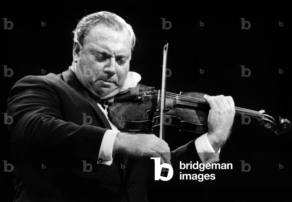 Isaac Stern (1920-2001) American violinist of russian origins here in concert in New York on June 12, 1967