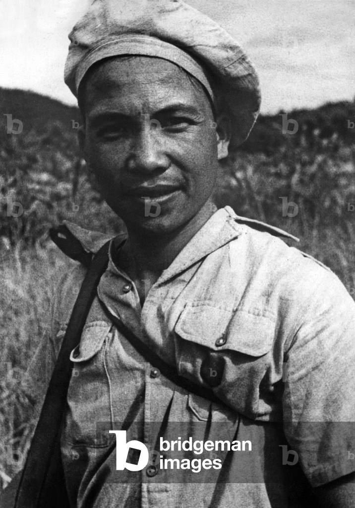 Member of the tribe of Nung in Indochina, fighting with French commandos, Indochina War (1946-1954)