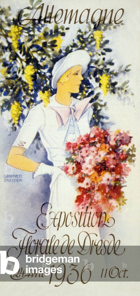 Advertisement for the 'Flowers of Dresden' Exhibit, Germany, 1936