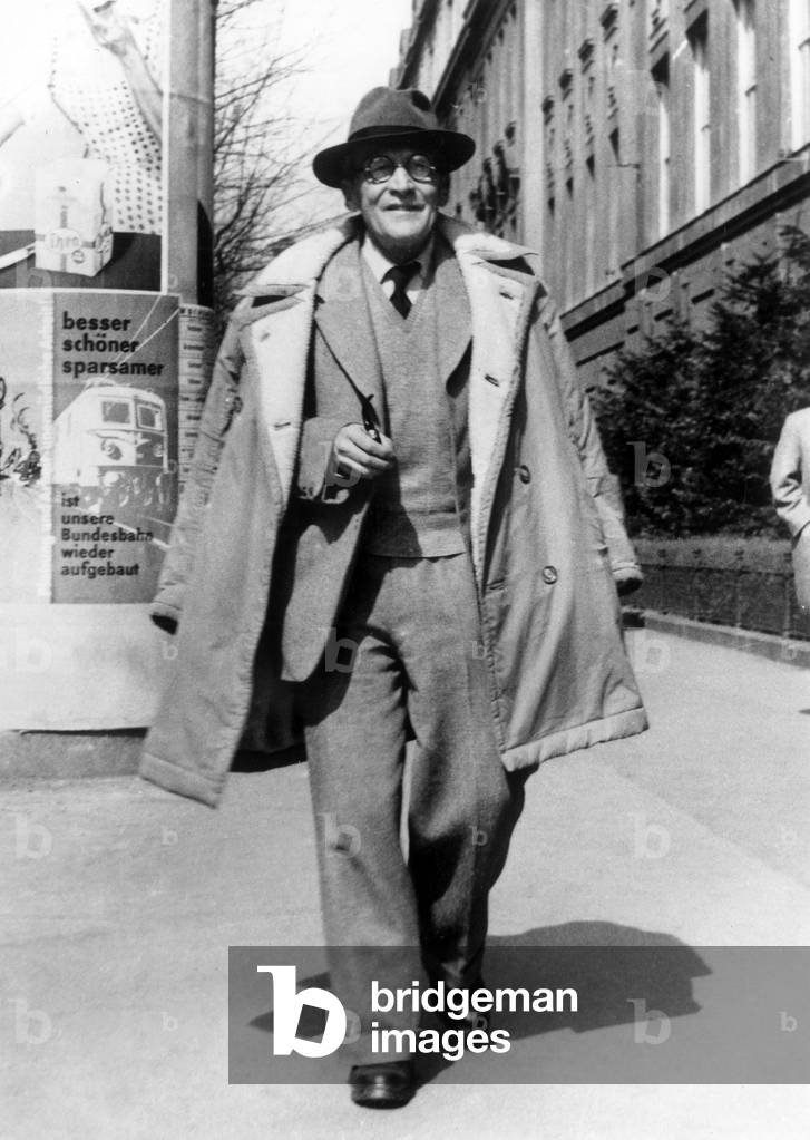 Professor Erwin Schrodinger (1887-1961) returns to Vienna after 17 years of absence Austria in April 1956