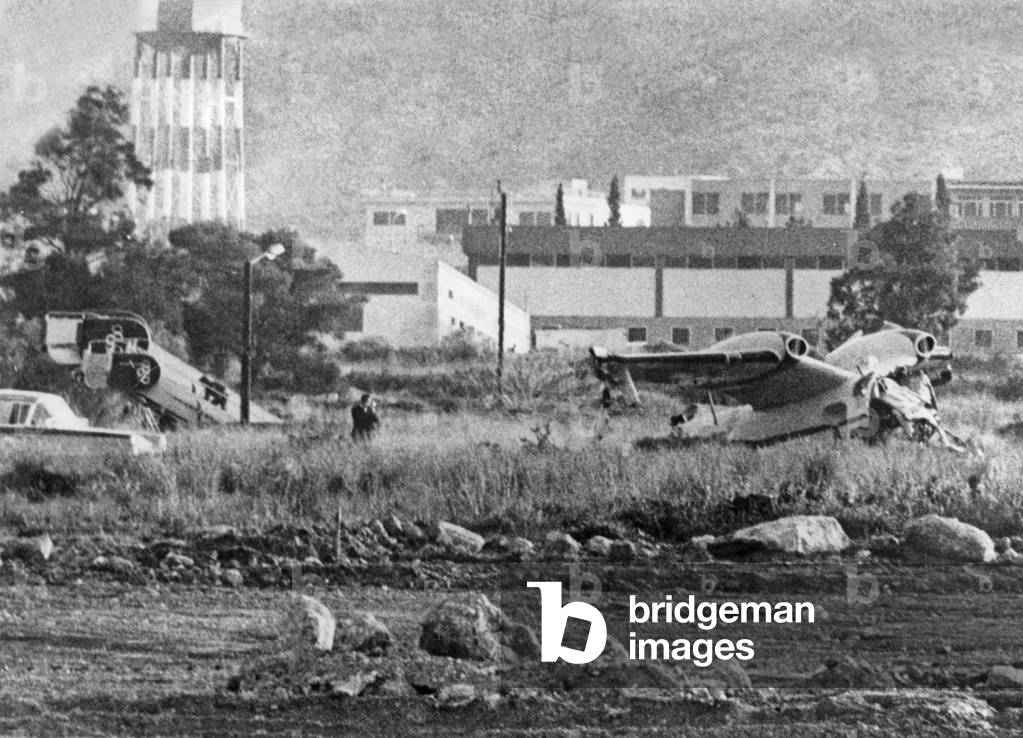 The plane crashed in which Alexander Onassis died in January 1973 in Athene in Greece Death of Alexander Onassis (son of Aristoteonassis)