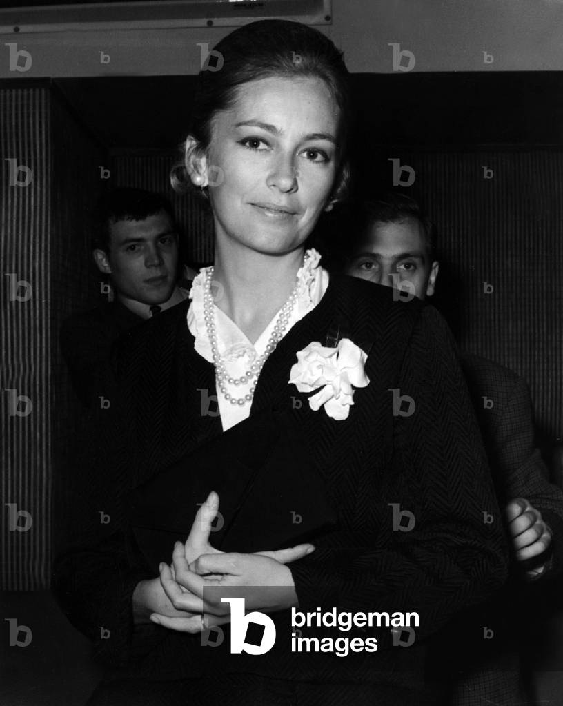 Princess paola of Belgium at the circus in Brussels, January 20, 1968