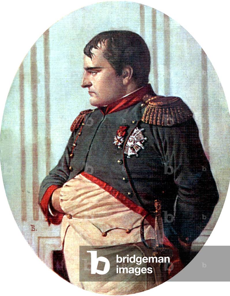 Napoleon 1st (1769 - 1821) in uniform, around 1814 (engraving)