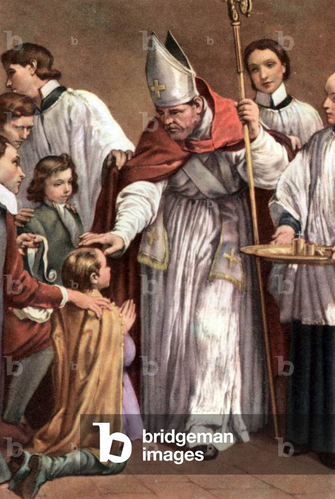 Set of biblical educational postcards in the 50's , made after Italian Fine Arts : here after 