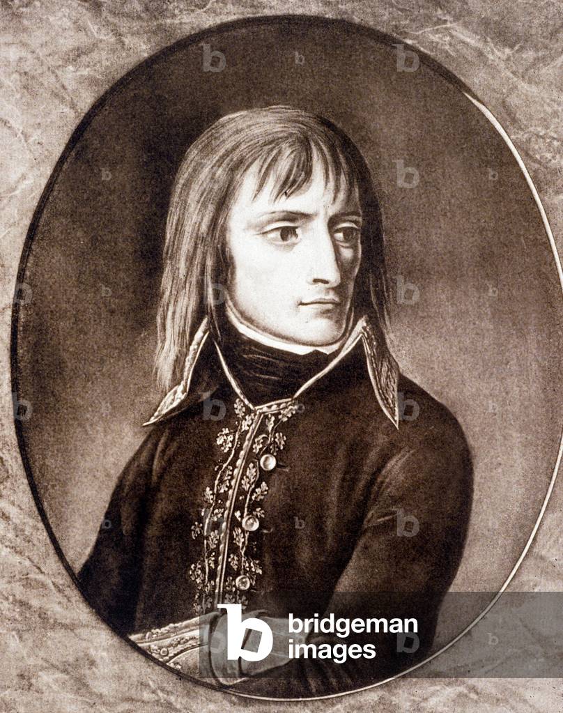 Napoleon Bonaparte (1765-1821) prime consul (1799-1804) c. 1799, engraving by Pierre Michel Alix