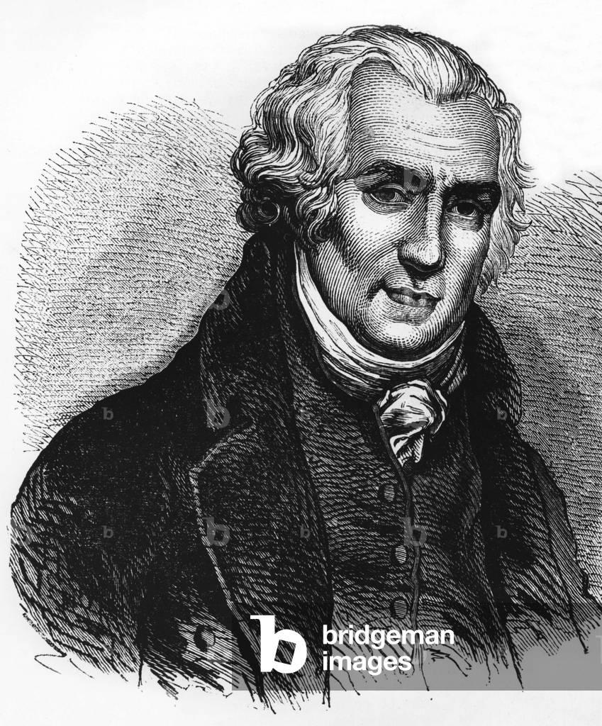 James Watt (1736-1819) Scottish mechanic engineer (engraving)