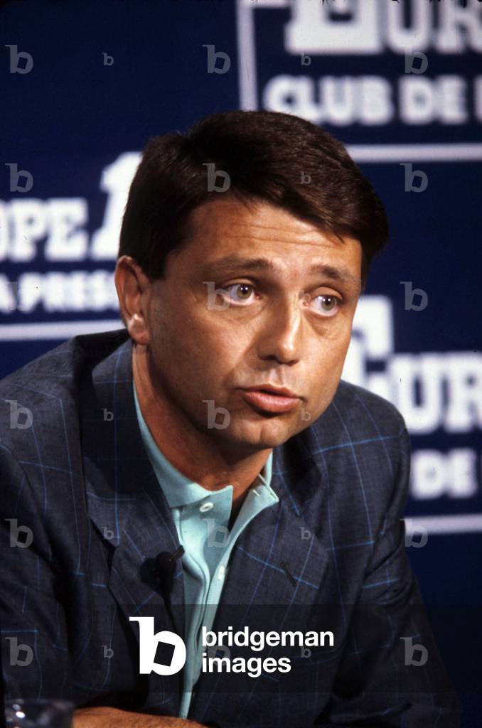 Alain Madelin, minister of industry, during a radio program in 1987