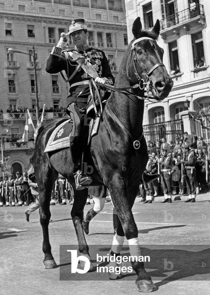 prince Constantin of Greece in 1963 during inauguration of the parliament in Athens