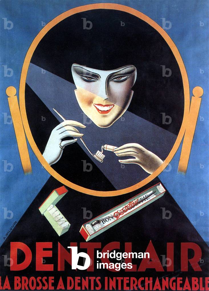 Advertsement by Andre Wilquin for Dentclair toothbrush, 1925