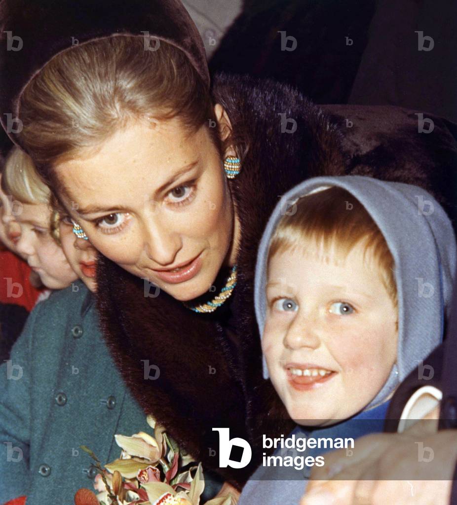 Princess Paola of Belgium with daughter Astrid, 1968
