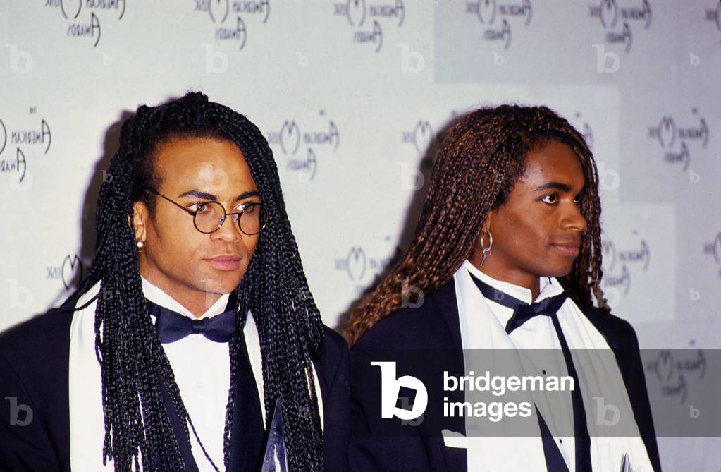 Group Milli Vanilli (Fab Morvan and Rob Pilatus) in 1990
