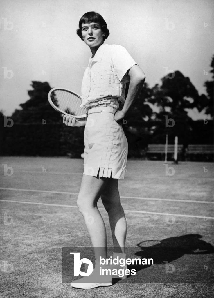 Patricia Canning Todd, (Pat Todd), American tennis player at Wimbledon Tournament June 12, 1950