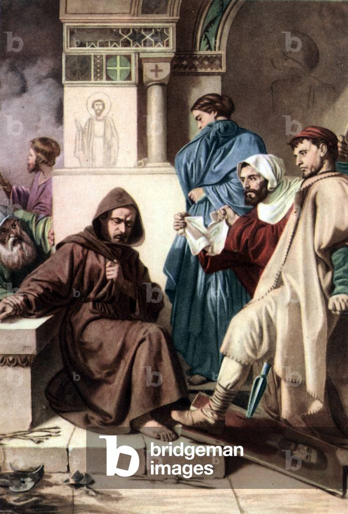 The iconoclasts, trampling Jesus'portrait underfoot