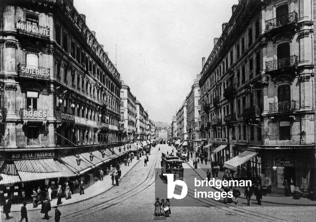 Street scene in Lyon (France) c. 1900