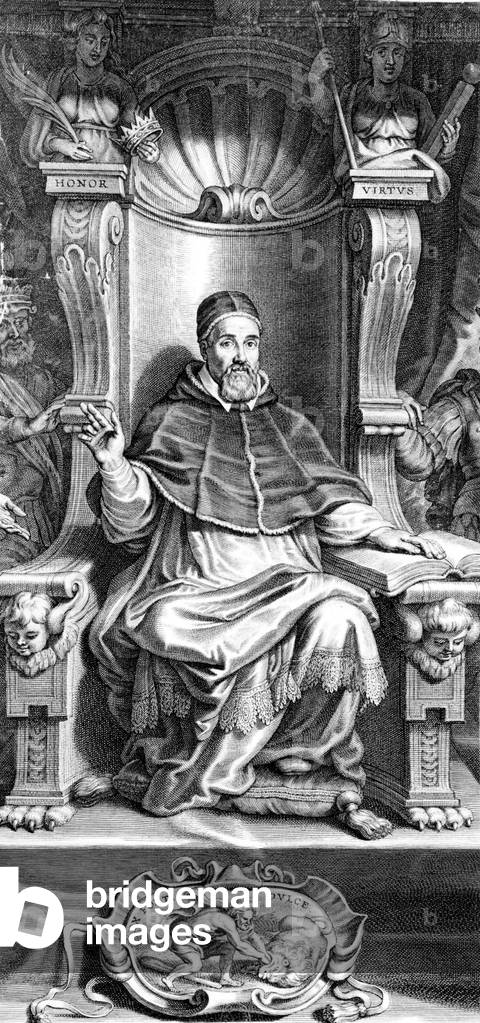 Urbanus VIII (Maffeo Barberini 1568-1644) pope in 1623-1644, engraving