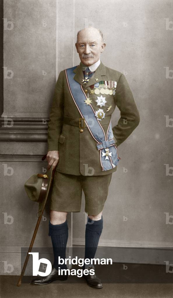 Lord Robert Baden Powell (1857-1941) English General founder of Scouting in 1907 here in the 20's