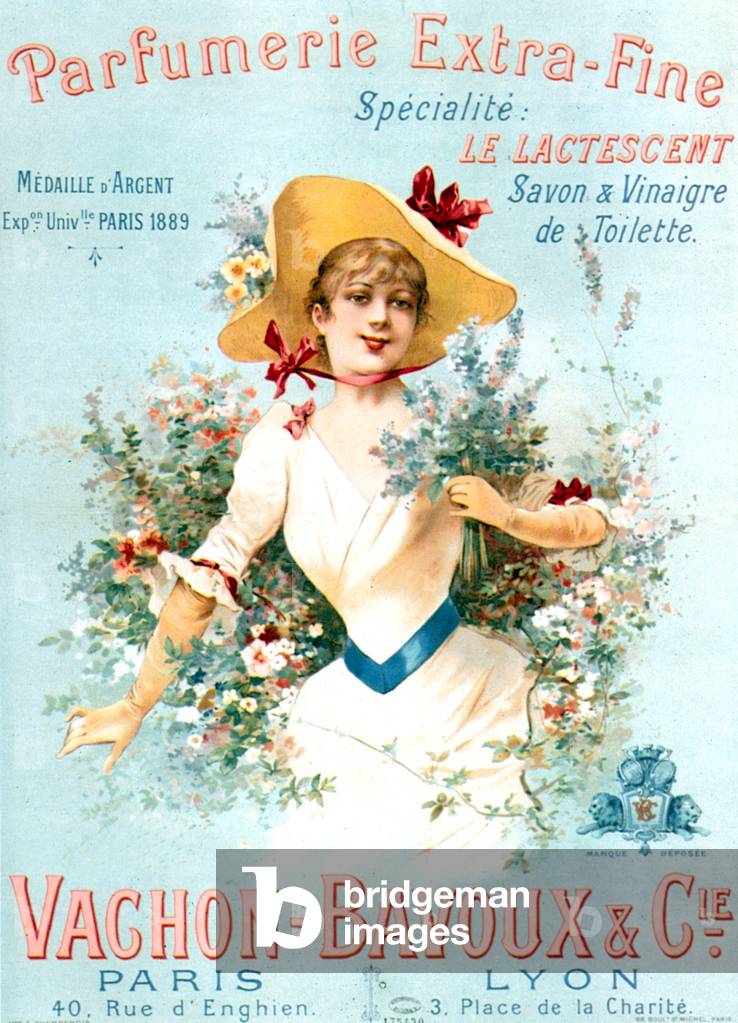 Advertising poster for Vachon Bavoux perfumes c. 1891