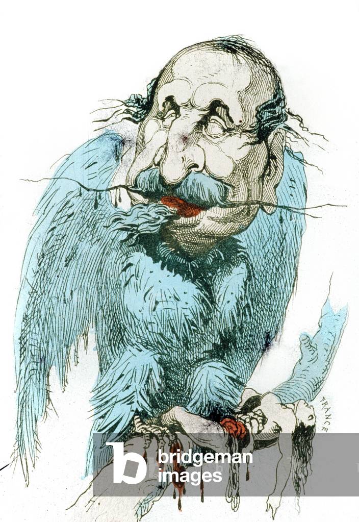 Emperor Napoleon III (1808 - 1873) the vulture caricature