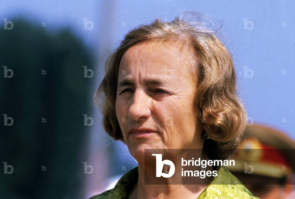 Elena Ceaucescu (1919-1989) wife of Romanian President NicolaeCeaucescu, in Belgium in November 1972
