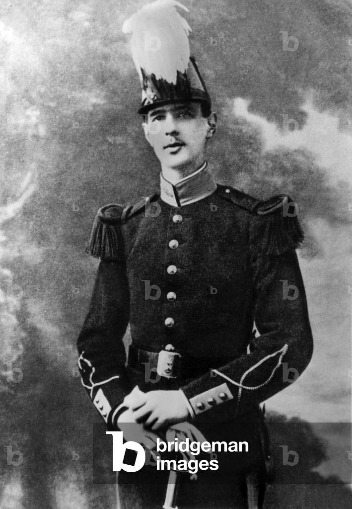 Young Charles de Gaulle, Saint Cyr Military School, 1912 (b/w photo)