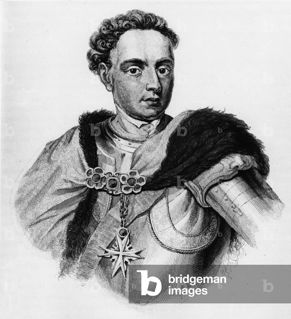 Augustus II the Strong (1670-1733) Elector of Saxony and King  of Poland, engraving