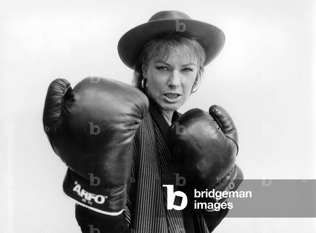 Singer Annifrid Lyngstad (of rock group ABBA) in September 1984