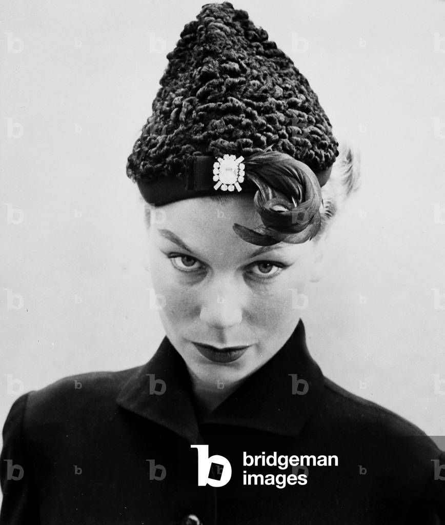 Hat (Astrakan) by Jacques Fath August 21, 1955