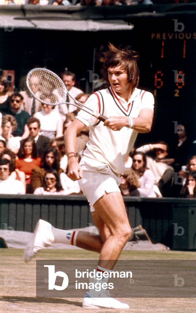 American tennisman Jimmy Connors during tennis tournament July 1974