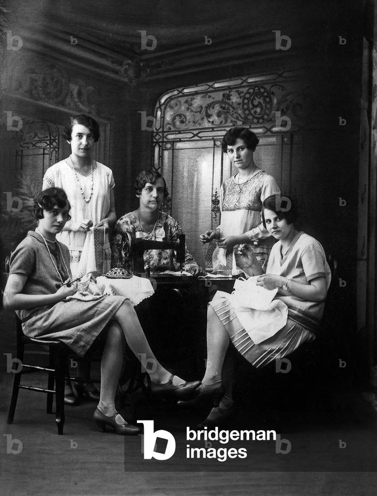 Sewing Workshop, c.1920 (b/w photo)