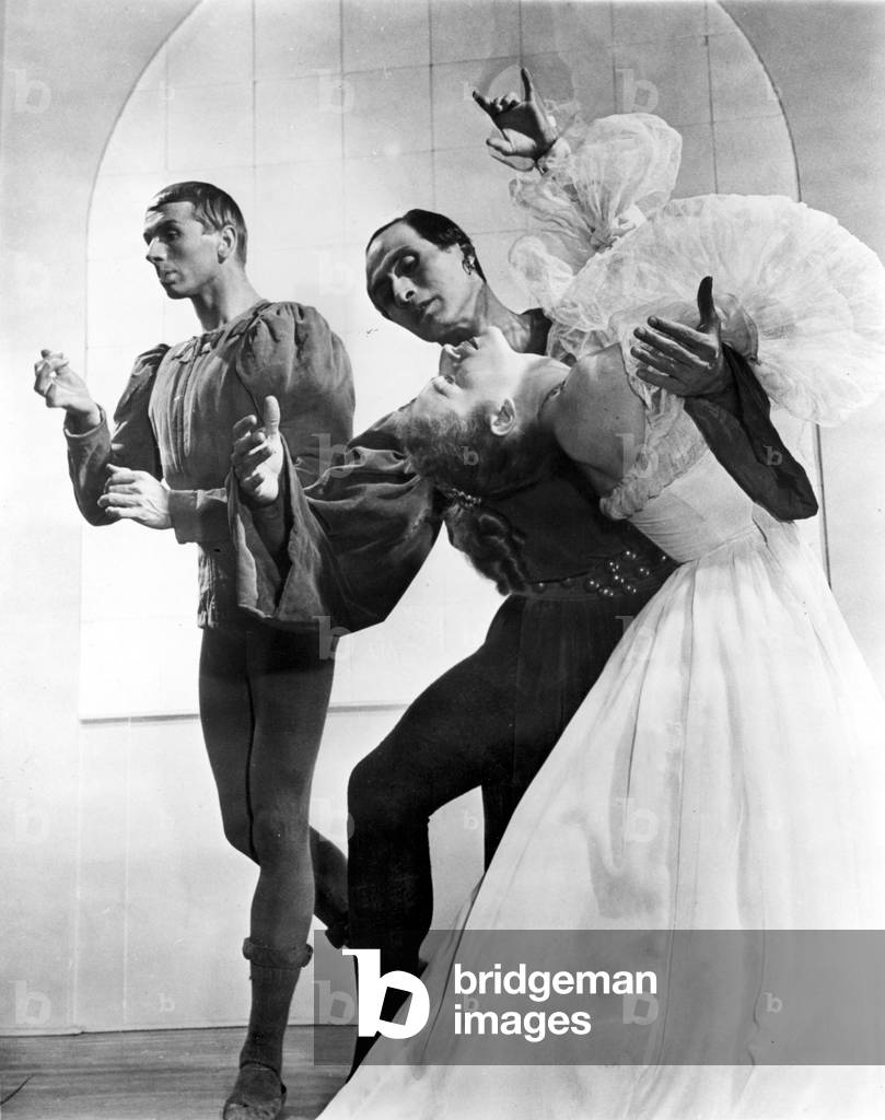 Jose Limon (1908-1972) mexican choreographer and dancer, here with his dance company