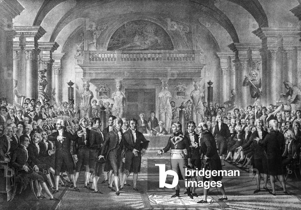 Induction of Napoleon Bonaparte by the Institut on December 25, 1797, engraving
