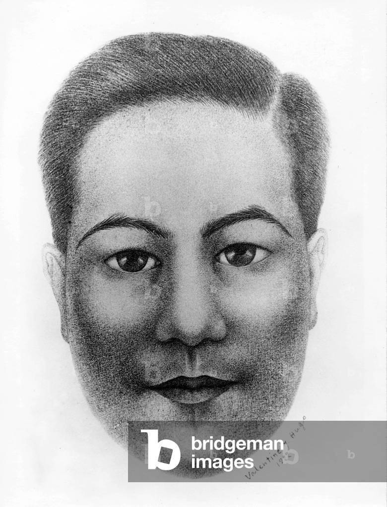 The French Diplomat, novelist, essayist, playwright and poet, Paul Morand (1888-1976) drawing by Valentine Hugo 1922