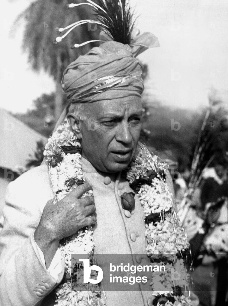 Jawaharlal Nehru (1889-1964) Indian Prime Minister Nehru during 25th anniversary of Indian republic January 26, 1962