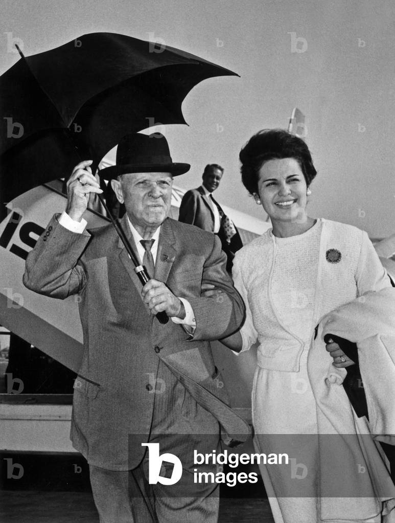 Pablo Casals with his wife Marta on holidays in Athens in Greece August 21, 1966