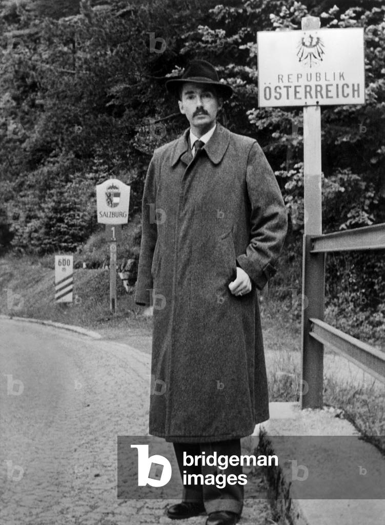 ArchDuke of Austria Otto of Habsburg at border between Germany and Austria, June 6, 1966