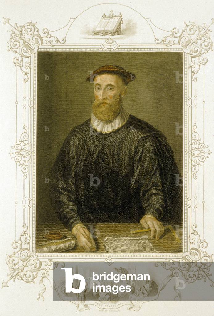 John Knox (1514-1572) Scottish clergyman and a leader of the Protestant Reformation, engraving