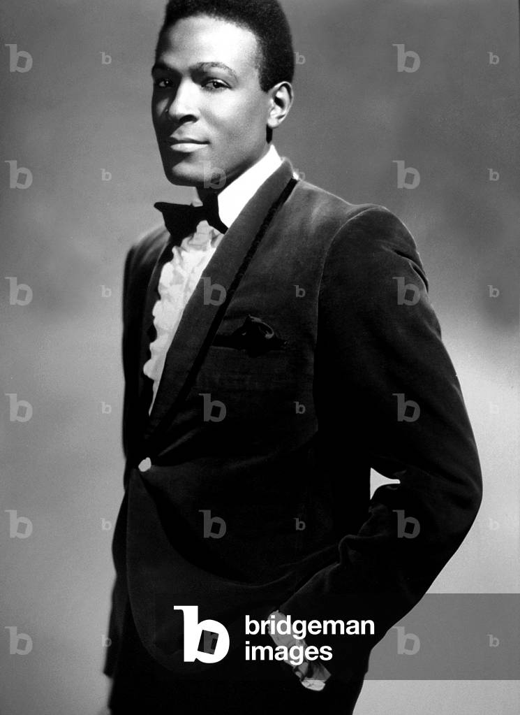 Marvin Gaye (1939-1984) American soul Singer, c. 1965 (b/w photo)