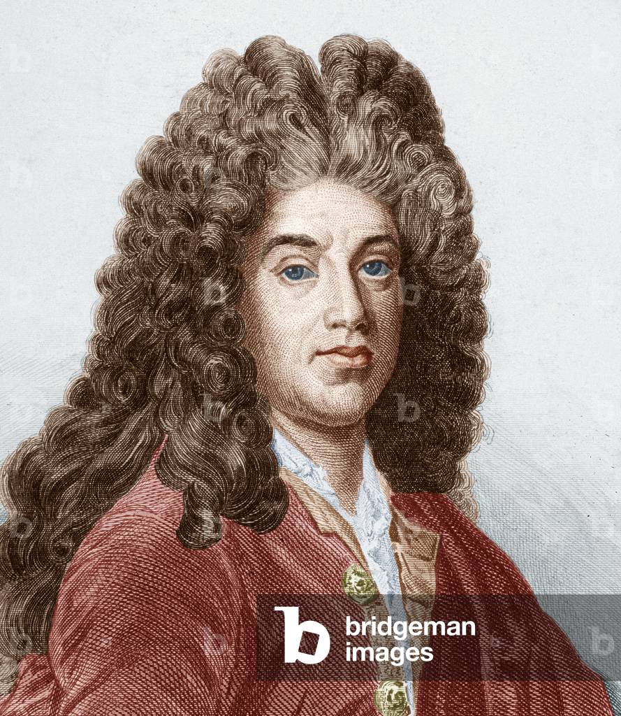 Jean de La Bruyere (1646-1696) French moral philosopher, colourized document