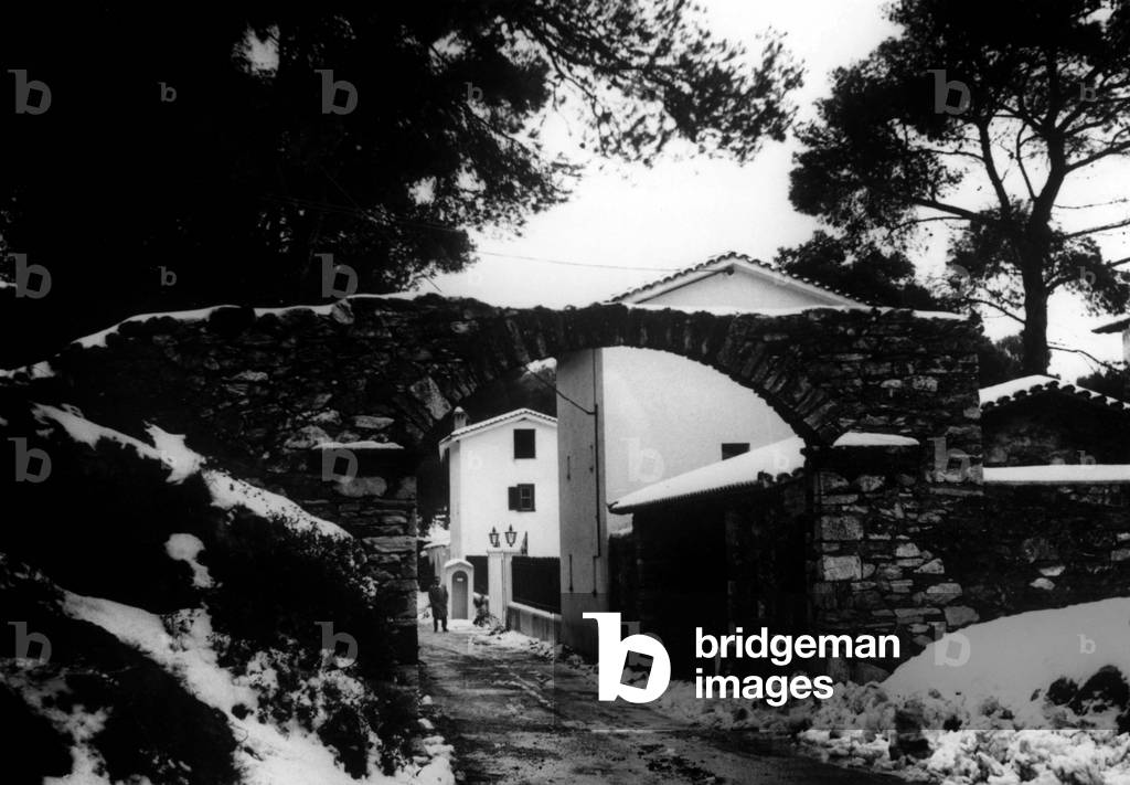 Residence on Pendeli Mount, future residence of prince Constantin of Greece and Princess Anne Marie of Denmark, February 1963