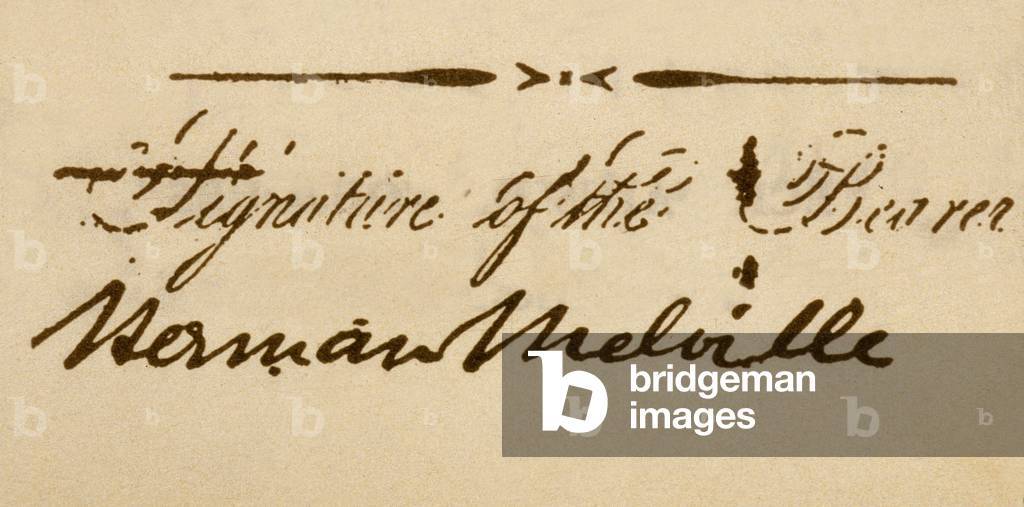 Signature of Herman Melville (1819-1891) American writer