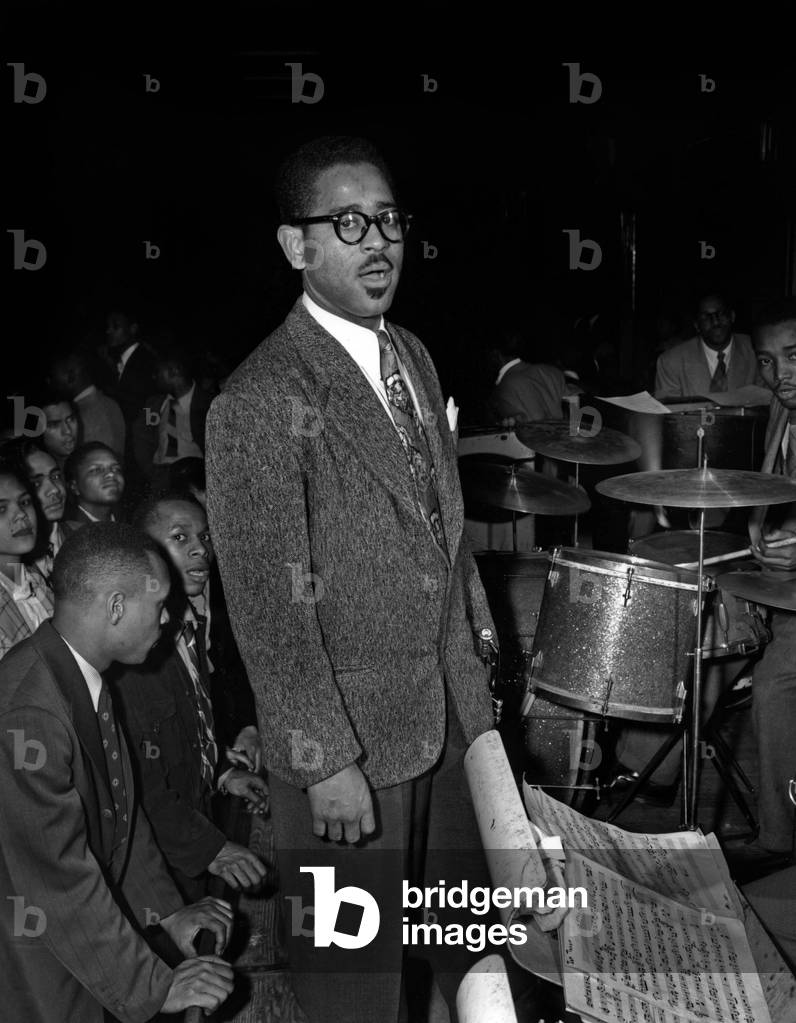 Dizzy Gillespie (1917-1993) American jazz trumpet player, at Savoy Ballroom in New York 1950