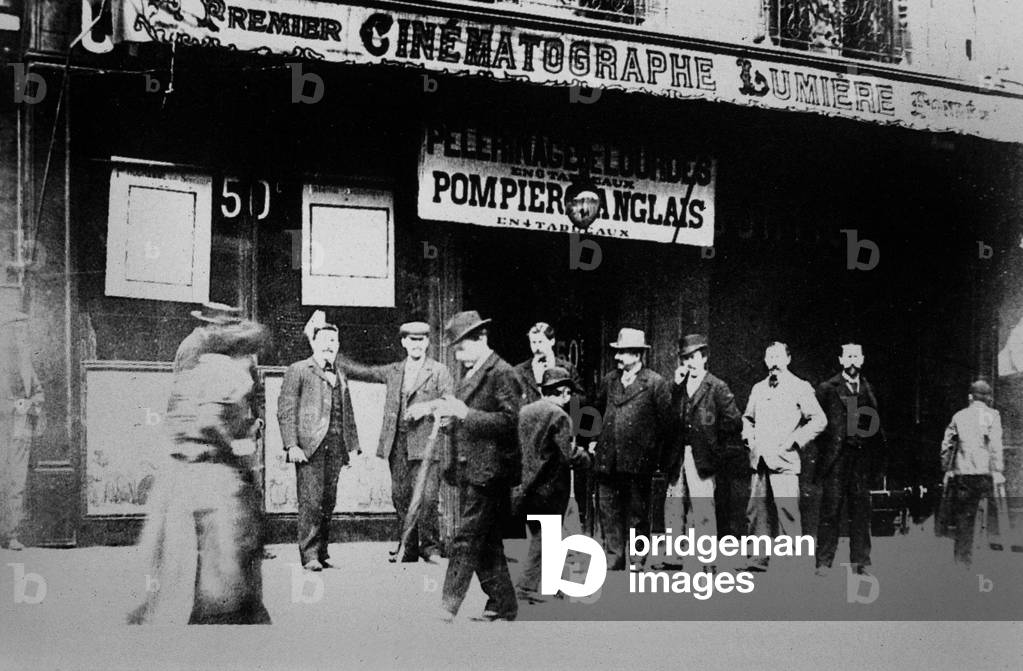 'Cinematographe Lumiere', First Cinema in Paris, 1897 (b/w photo)