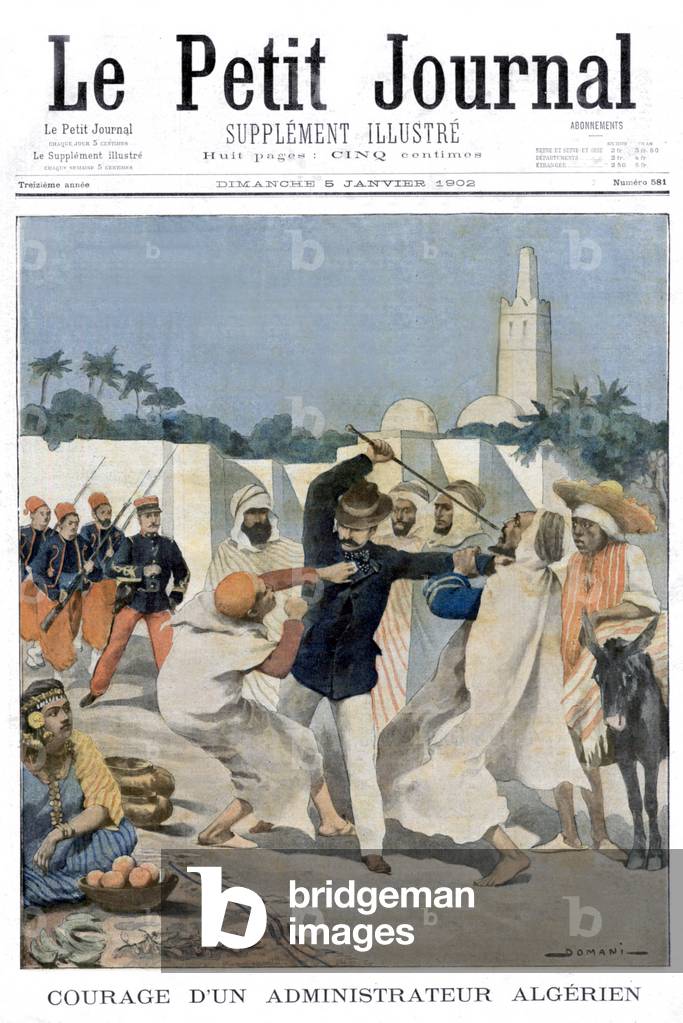 Le petit journal Illustré: Courage of an Algerian administrator, 1902 (print)