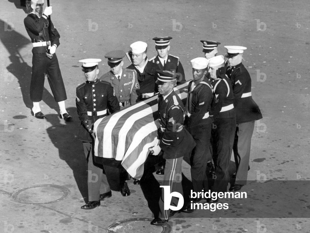 Funeral of American President John Fitzgerald Kennedy in Washington, 1963 (photo)