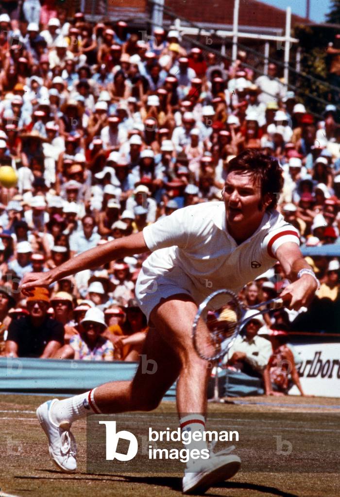 American tennisman Jimmy Connors during tennis tournament January 1975