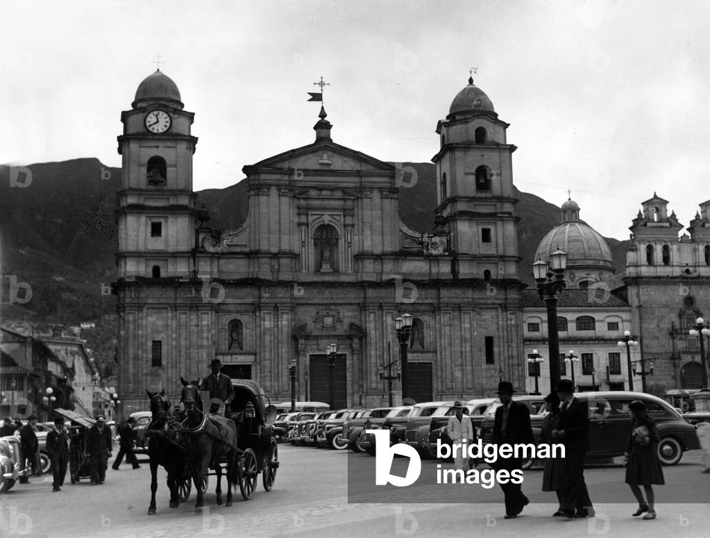 The cathedral of Bogota, Colombia, 40's