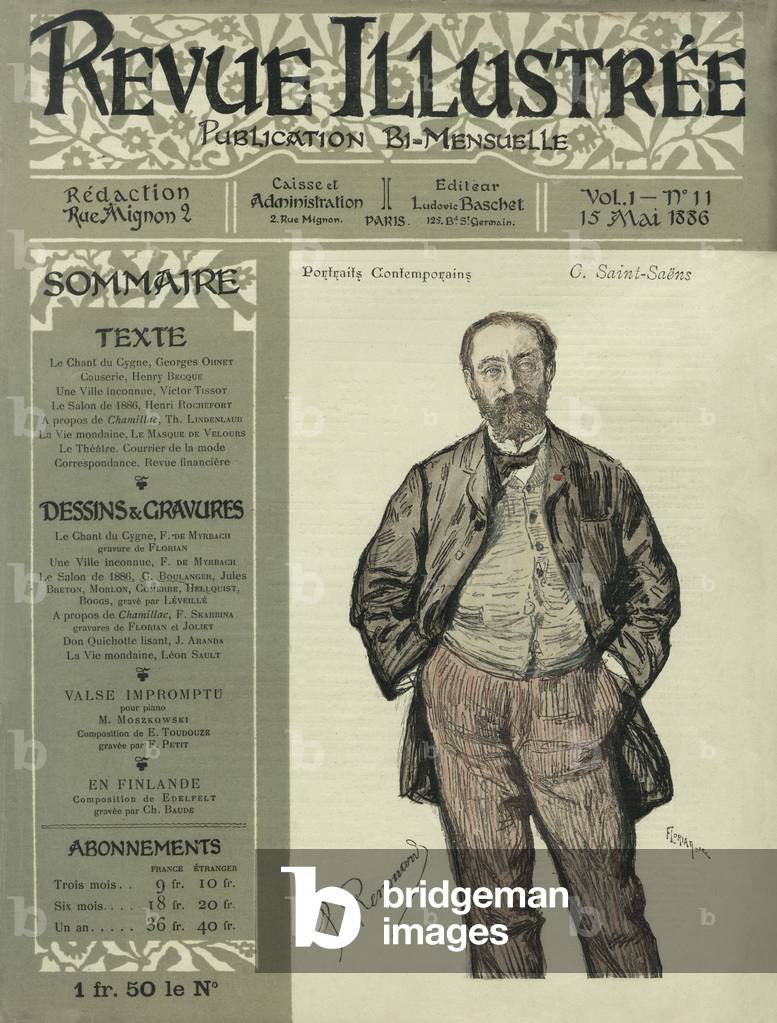 Camille Saint Saens for the cover of 