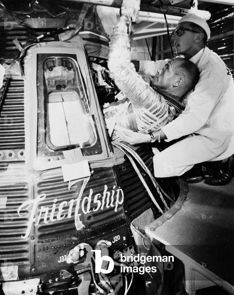 Astronaut John Glenn before departure aboard 